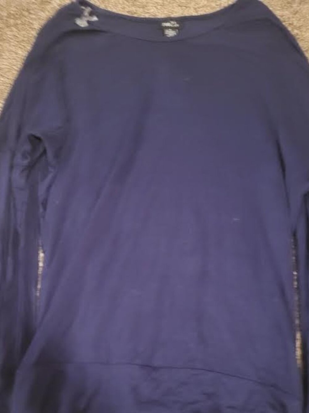 Womens Rue21 Navy Blue Long Sleeve Scoop Neck Top Size M